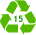 Made of 15% Recycled Materials