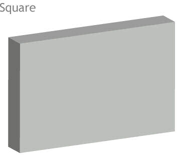 square edge acoustic baffle