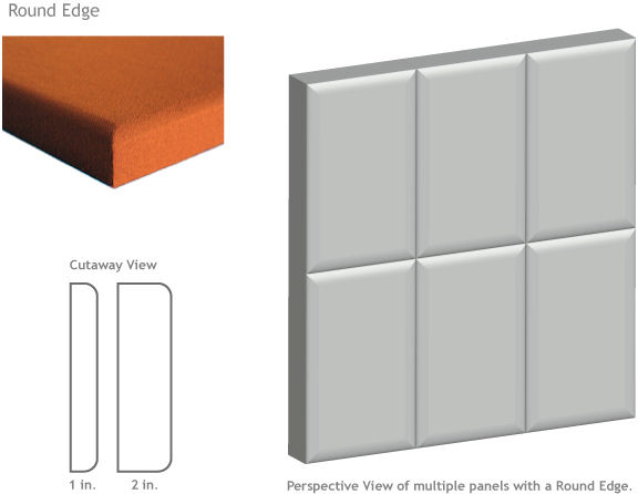 round edge acoustic panel