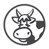 Soundproof Cow logo of black and white cow