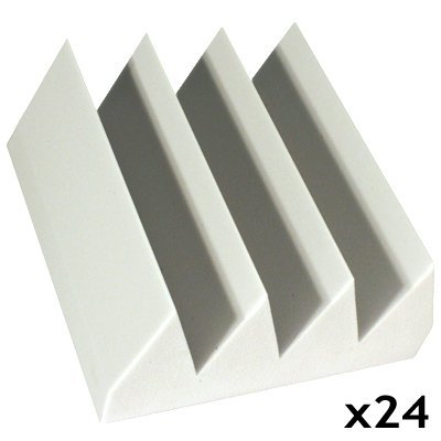 fire rated acoustic foam kit bass wedge white 6