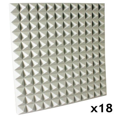 fire rated acoustic foam kit pyramid white 1