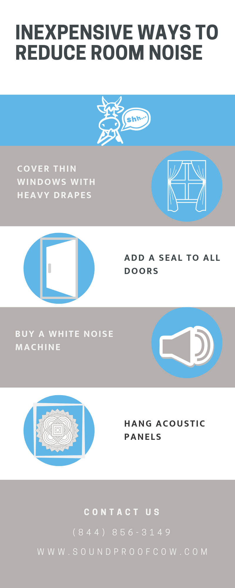 Inexpensive ways to reduce room noise