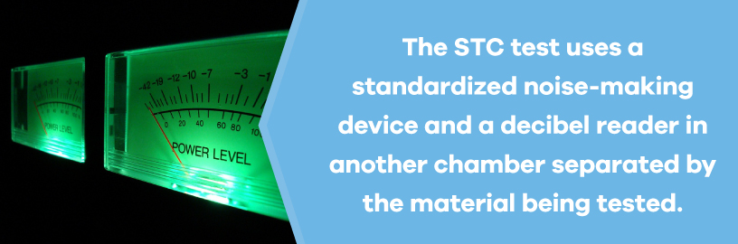 STC test for contractor soundproofing