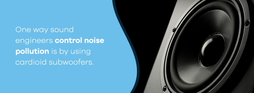 Cardioid subwoofers to control noise pollution