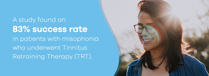83% success rate in patients with misophonia who underwent TRT