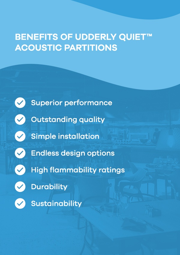 Benefits of Udderly Quiet™ Acoustic Partitions