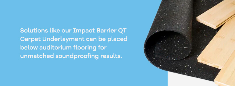 Impact Barrier QT Carpet Underlayment for Auditorium Flooring
