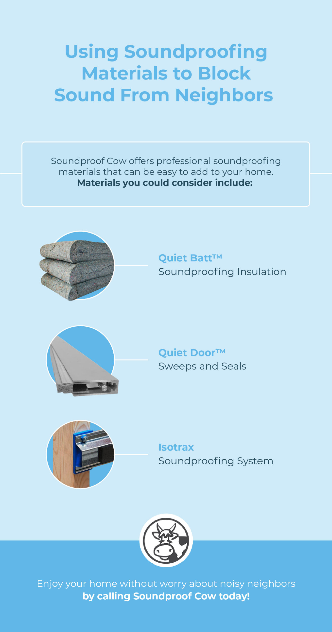 using soundproofing materials to block sound from neighbors