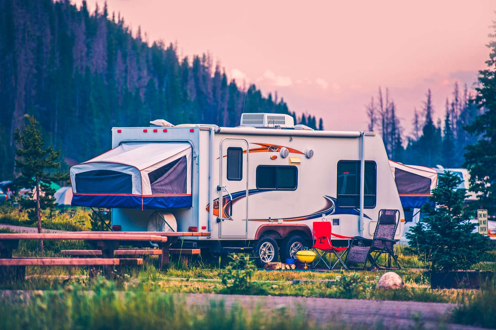 RV in the Mountains