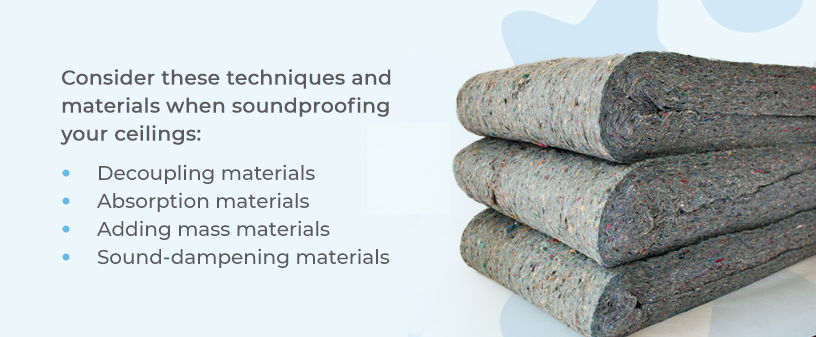 Materials to soundproof ceilings