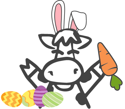 Soundproof Cow Easter Mascot