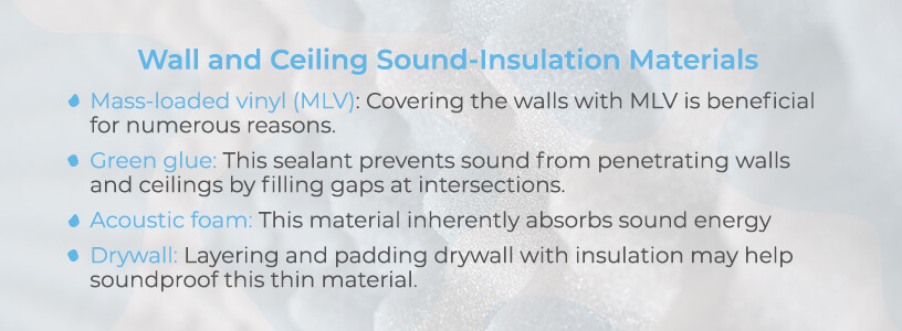 Wall and Ceiling Sound-Insulation Materials