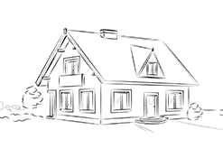 sketch of a house