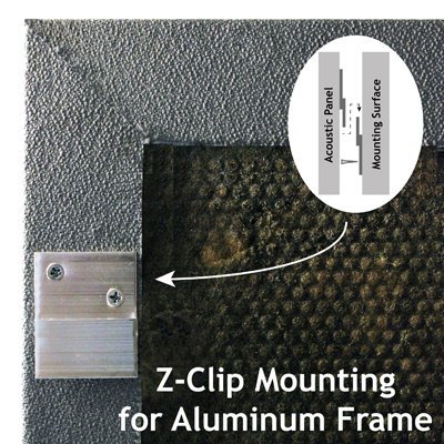 Acoustic Panel with Aluminum Frame Z-clip Mount