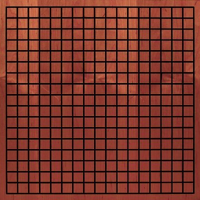 Eccotone Acoustic Wood Panel - Grid Colonial Cherry Finish