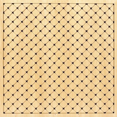 Eccotone Acoustic Wood Panel - Grid Diamond Clear Maple Finish