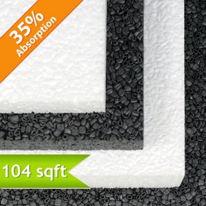 Quiet Board Acoustic Panel Charcoal 1 inch 104 Square Feet