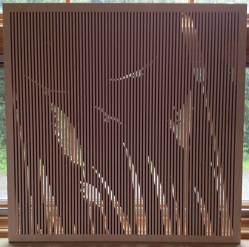 Acoustic Wood Panel - Custom Cattails