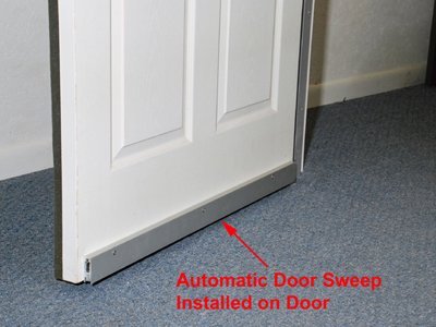 Soundproofing Automatic Door Sweep Installed