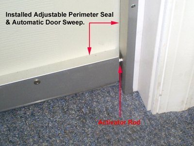 Soundproofing Automatic Door Sweep with activator pin