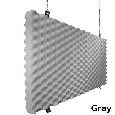Fire Rated Acoustic Foam Baffle Gray