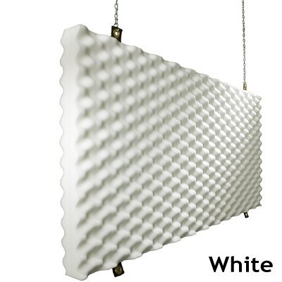 Fire Rated Acoustic Foam Baffle White