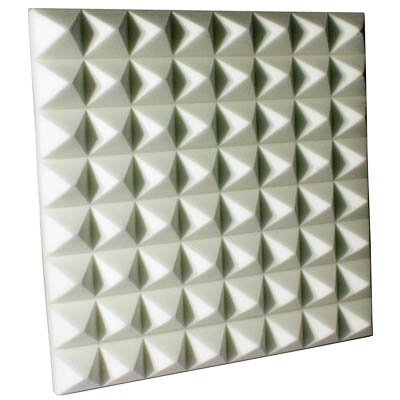 Fire Rated Acoustic Foam Pyramid White 3 inch