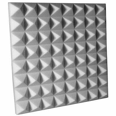 Fire Rated Studio Foam Pyramid Gray 3 inch