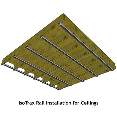 Soundproofing Isotrax Ceiling Rail Placement