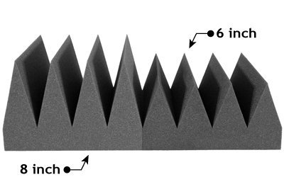 Bass Wedge Acoustic Foam 6 & 8 inch Charcoal