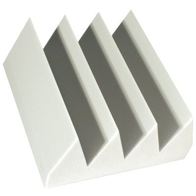 Fire Rated Acoustic Foam Bass Wedge White 6 inch