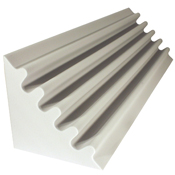 fire rated acoustic foam corner trap white